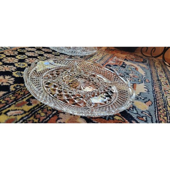 Anchor Hocking 11" Wexford glass 5 Section Relish Veggie Snack Serving Platter - Picture 11 of 16